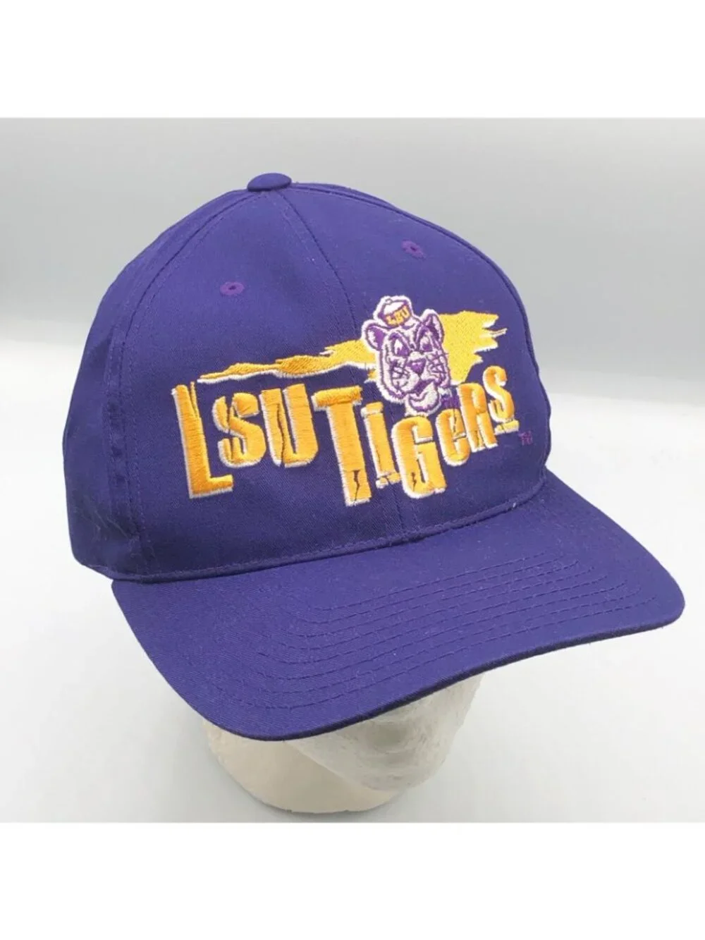 LSU Tigers Louisiana State University Annco Purple Emboirdered Snapback Hat NCAA